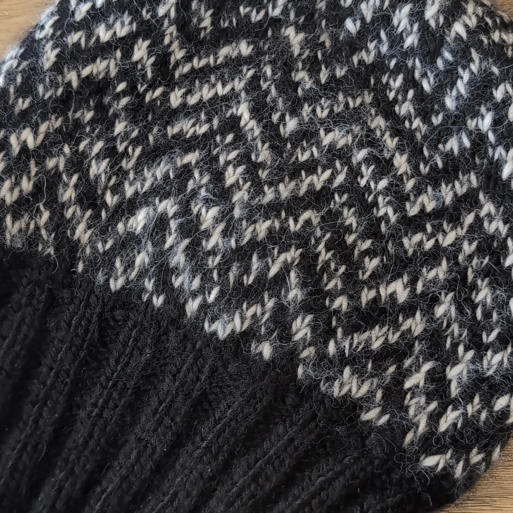 Eugenia Kim Chevron Cable Knit Slouch Beanie Alpaca Herringbone